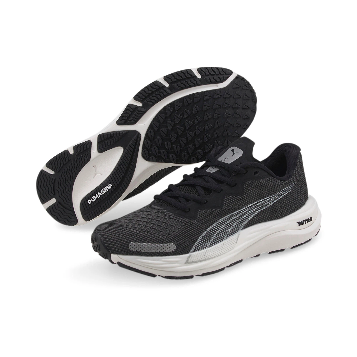 PUMA Womens Velocity Nitro 2 Running Shoes Trainers - Black - Image 2