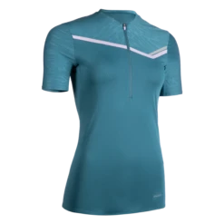 WOMEN'S TRAIL RUNNING SHORT-SLEEVED ZIP T-SHIRT
