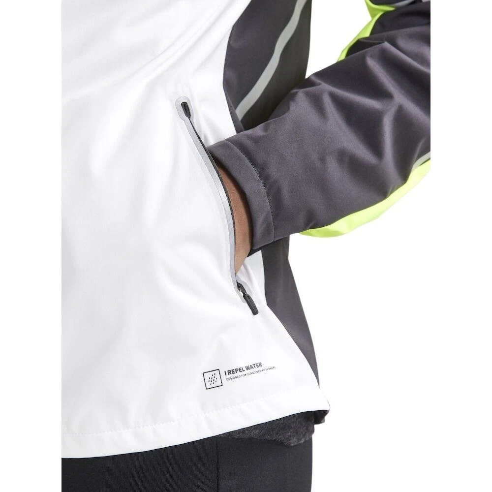 Craft Pro Hydro Lumen 2 Womens Running Jacket Grey/Black/Lime - Image 6