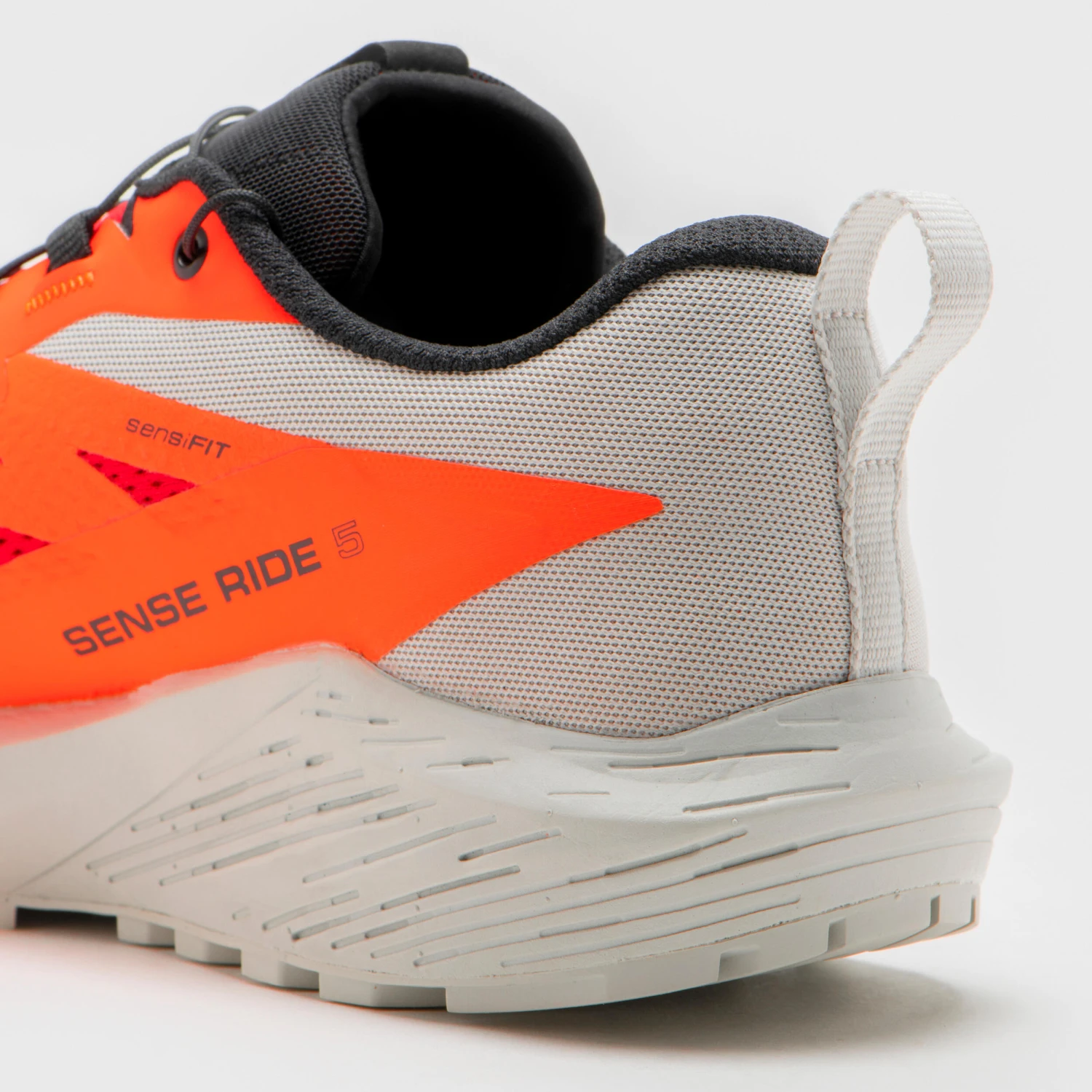 MEN'S SALOMON SENSE RIDE 5 TRAIL RUNNING SHOES - GREY / RED - Image 8