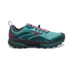 Brooks Womens Cascadia 16 Running Shoes Porcelain/Blue Coral/Pink