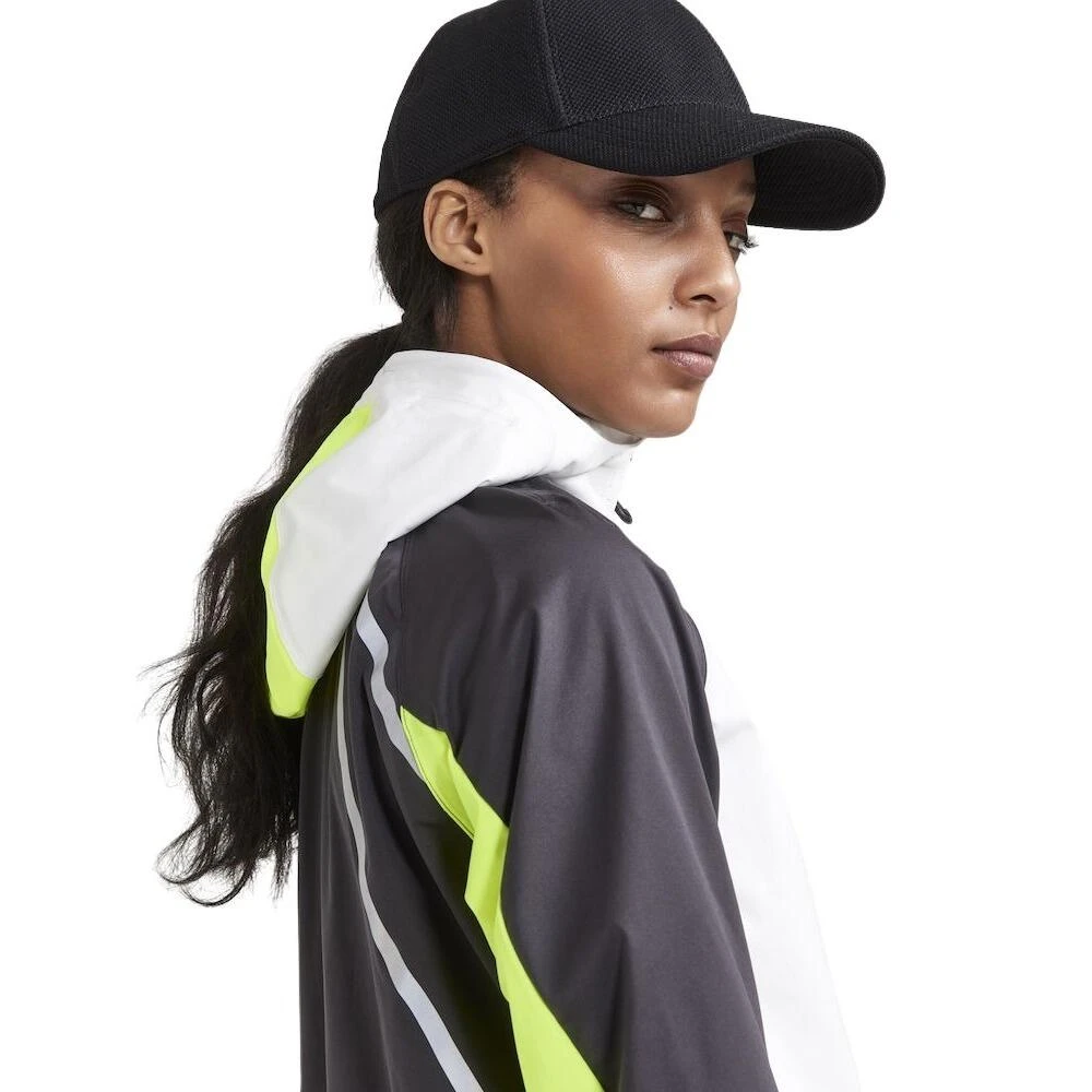 Craft Pro Hydro Lumen 2 Womens Running Jacket Grey/Black/Lime - Image 5