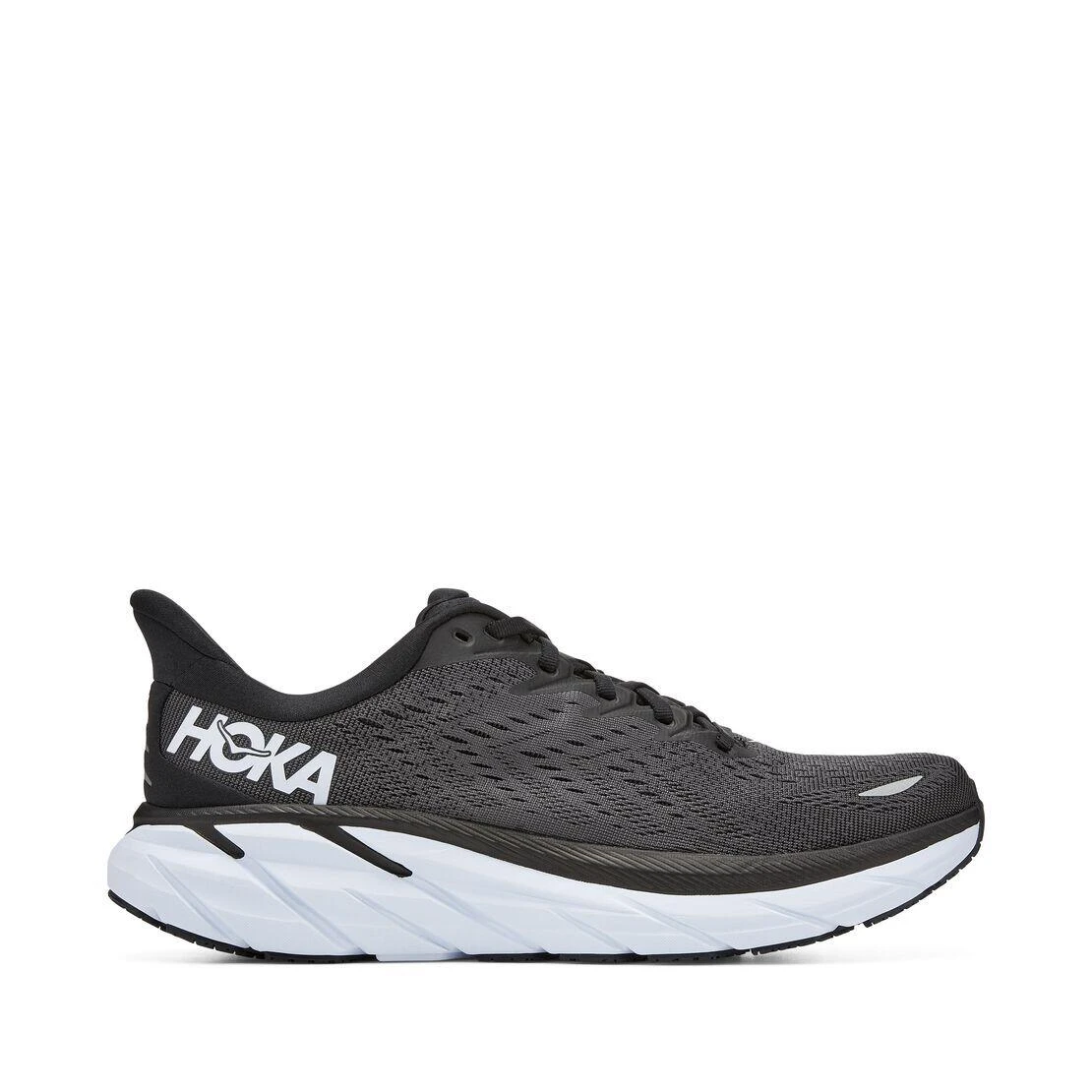 Hoka Womens Clifton 8 WIDE Running Shoes Black 1121375