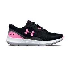 Under Armour Surge 3 Girls Running Trainer Black/Pink