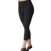 Fitness-Mad Womens/Ladies Cropped High Waist Leggings (Black)