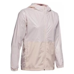 Under Armour Metallic Woven Full Zip Womens Jacket Pink