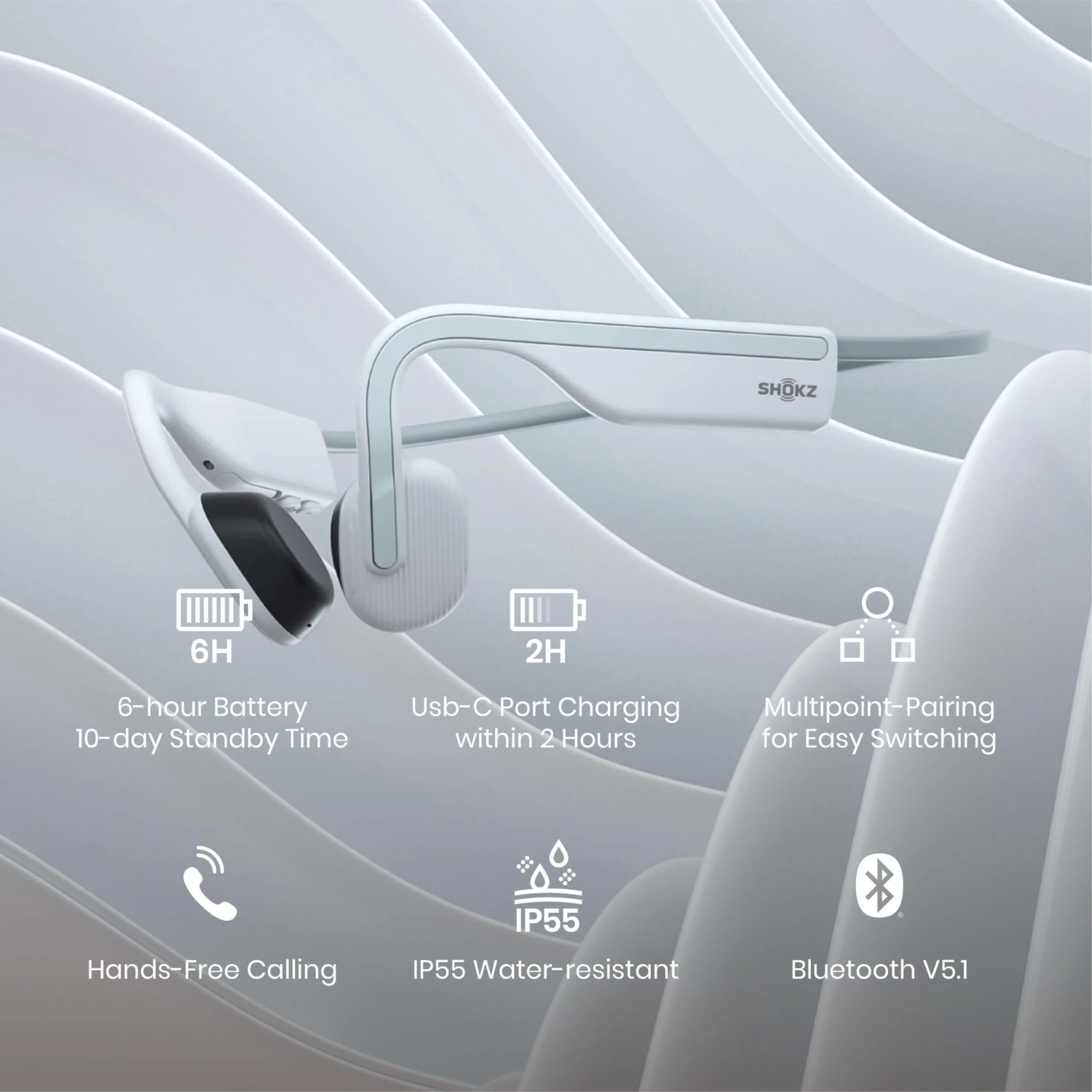 SHOKZ OpenMove Bone Conduction Sports Headphones - Image 13