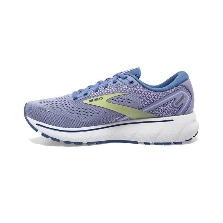 Brooks Womens Ghost 14 Running Shoes Purple Impression/Dutch/Lime - Image 2