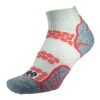 1000 Mile Lite Anklet Repreve Double Layer Sock Silver/Red
