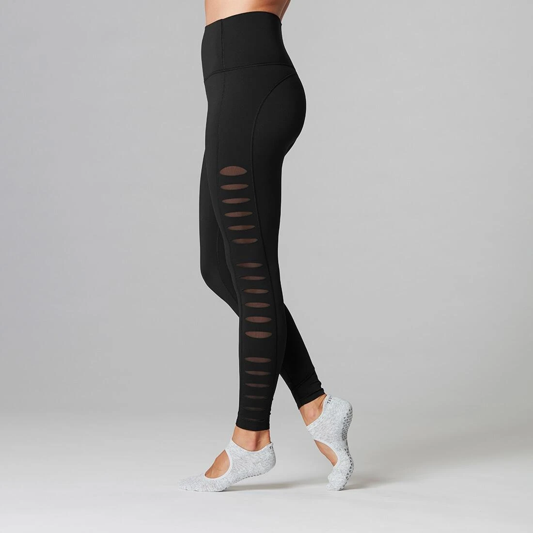 Fitness-Mad Womens/Ladies Laser Cut Leggings (Black) - Image 3