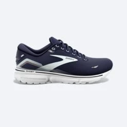 Brooks Womens Ghost 15 Wide Fit Running Shoes Navy 1203801D450