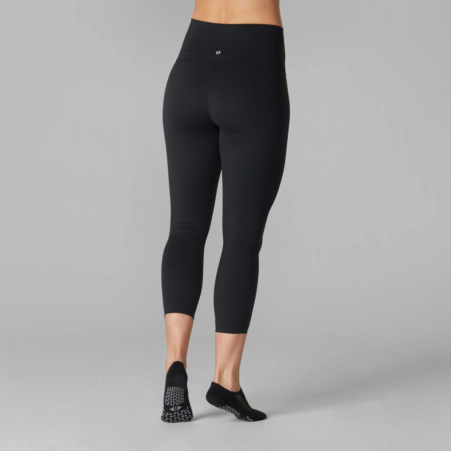 Fitness-Mad Womens/Ladies Cropped High Waist Leggings (Black) - Image 2