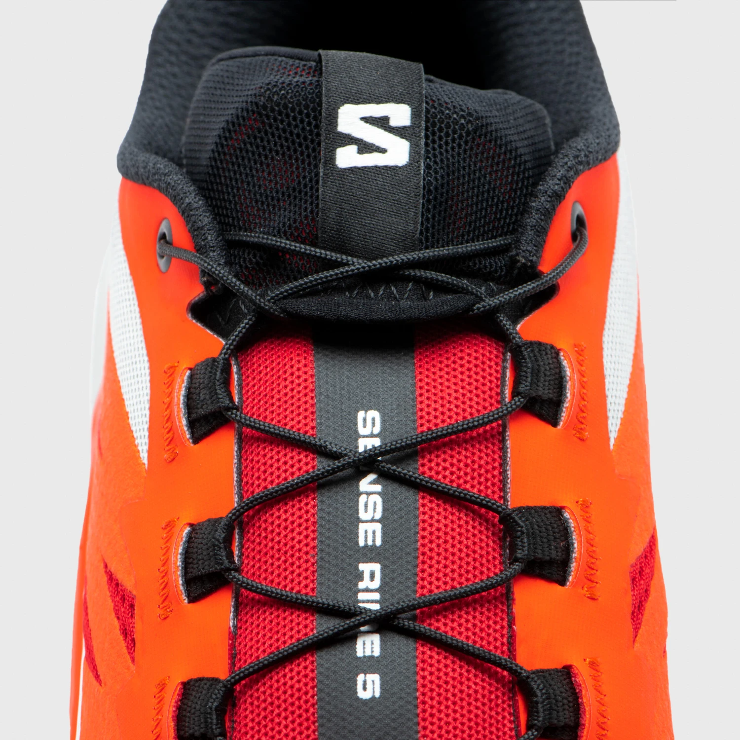 MEN'S SALOMON SENSE RIDE 5 TRAIL RUNNING SHOES - GREY / RED - Image 10