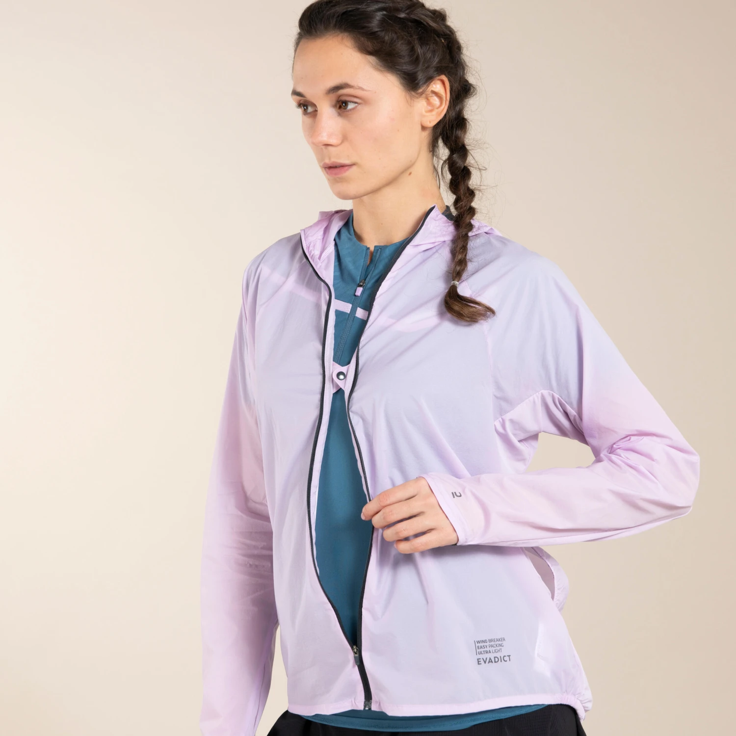 WOMEN'S TRAIL RUNNING LONG-SLEEVED WINDPROOF JACKET - Image 8
